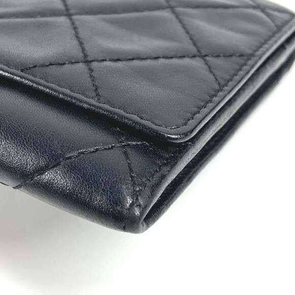 CHANEL Cambon CC Coco Mark Bifold Logo Compact Wallet with Flap, Leather, Wom... - Picture 5 of 16